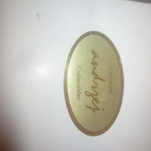 RARE VTG ANDRZEJ LARGE GLASS ORNAMENT HAND PAINTED SNOWMAN SCENE - Picture 7 of 9